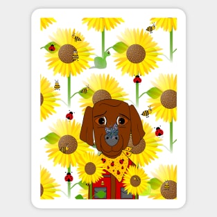 Dog Nature Lover Pattern Sticker